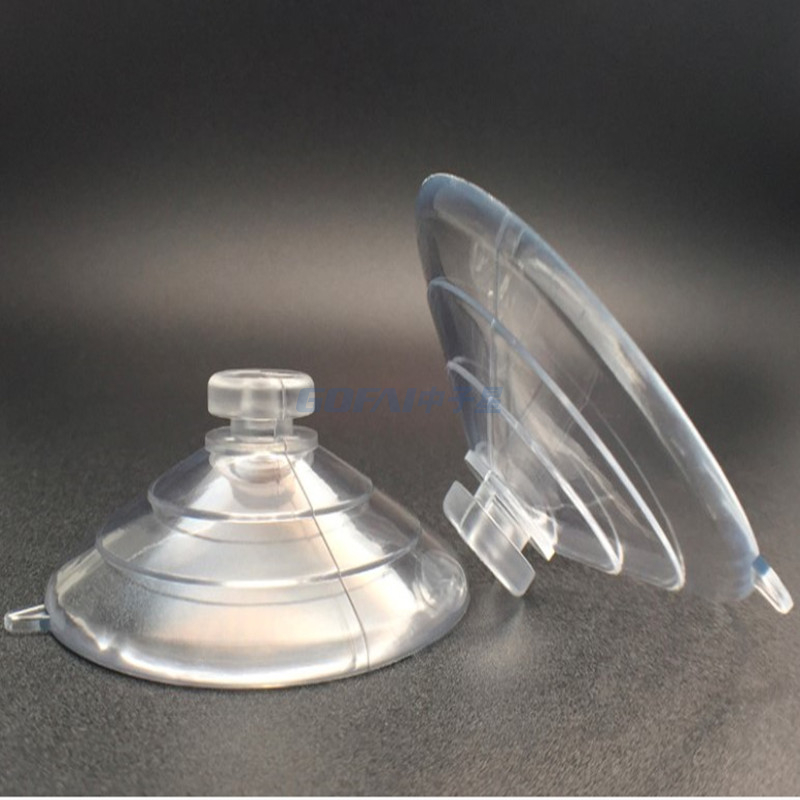 Copa de succión de doble cara de 30 mm La taza de succión transparente con tornillo o gancho está bien moldeado por compresión