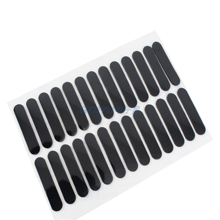 Pies de goma autoadhesivos rectangulares personalizados con esquinas redondeadas