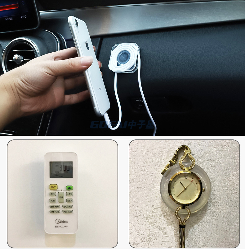 Almohadilla de gel multifunción con soporte para teléfono móvil de PU en el coche sin rastro Nano etiqueta de la pared reutilizable