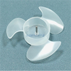 Modelo OEM Modelo Ventilador para el ventilador para uso del ventilador (12 '', 16 '') 3 cuchillas de plástico blanco transparente color transparente